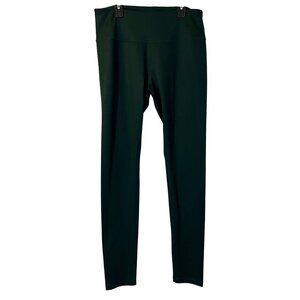 Zella Womens High-Waisted Dark Green Leggings L Loungewear Comfy Athletic Gym